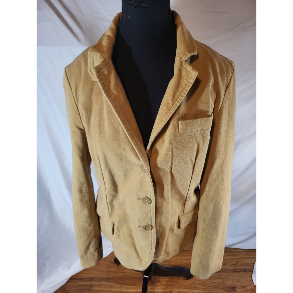 J Crew Size M 100% Cotton Tan Schoolboy Blazer Preppy Academia